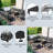 Wicker 7 - Person Garden Lounge Set with Cushions