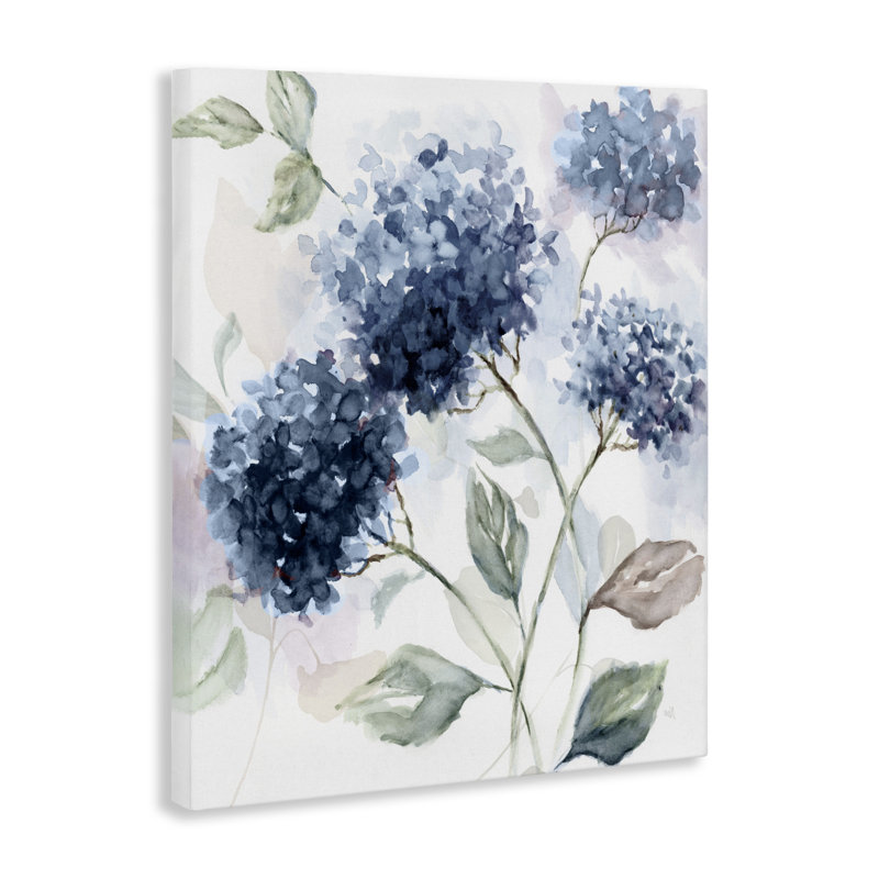 Toile douce hydrangée brise, design par Nan, H 40 po x l 30 po