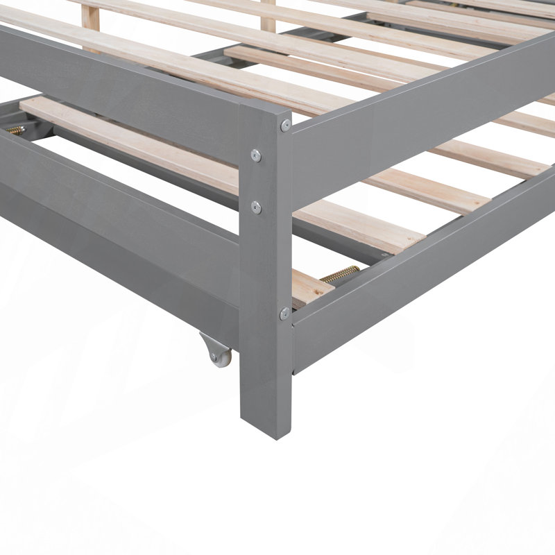 Lit plateforme avec lit gigogne réglable