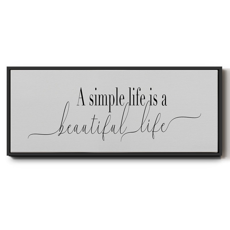 Simple Simple Life - toile encadrée, H 8 po x l 20 po