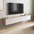 Reyes Nordic Oak Effect And White Wall Mounted Floating Wide Large Tv Unit
