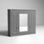 Armoire de rangement murale à miroir avec tablettes réglables, armoire de toilette moderne grise pour économiser de l'espace