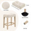 Ensemble de table de bar 4 pièces avec prise de courant, ensemble de table de bar avec chaises, table de bar avec tabourets, table de canapé derrière avec 3 tabourets rembourrés pour le salon, la salle à manger, chêne clair