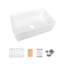 Évier de cuisine de ferme en argile réfractaire L 30 po x l 20 po avec accessoires Fireclay