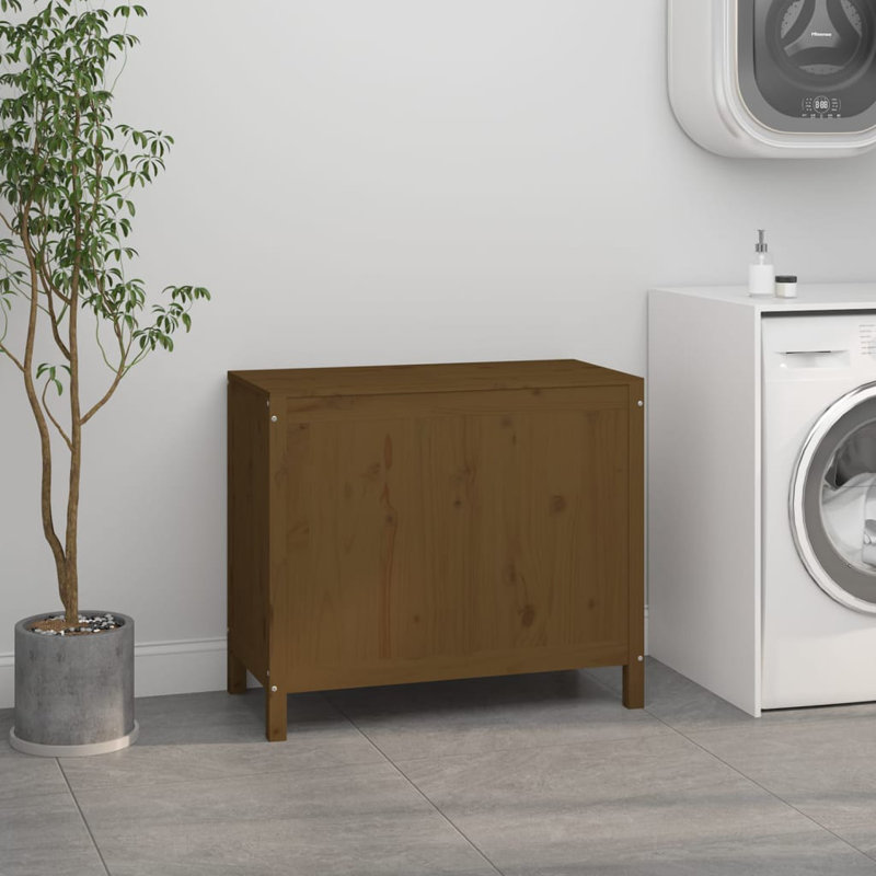 Wood Laundry Sorter, Honey Brown