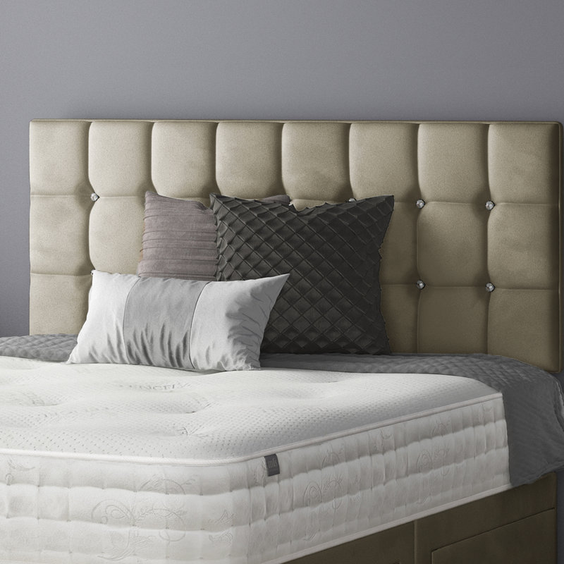 Rochester Upholstered Headboard, Coffee, Double (4'6)