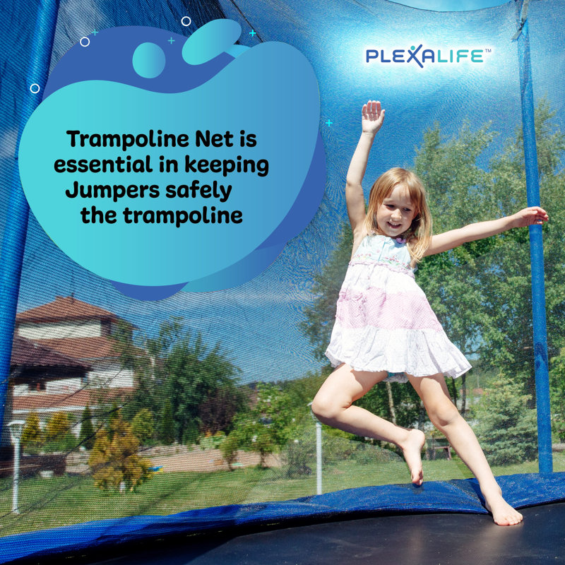 Enceinte et filet pour trampoline, H 0,2 po x l 96 po x P 96 po