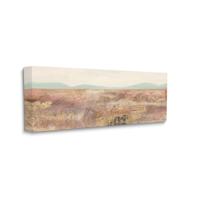 «Abstract Neutral Prairie Landscape» par Nina Blue - peinture sur toile tendue