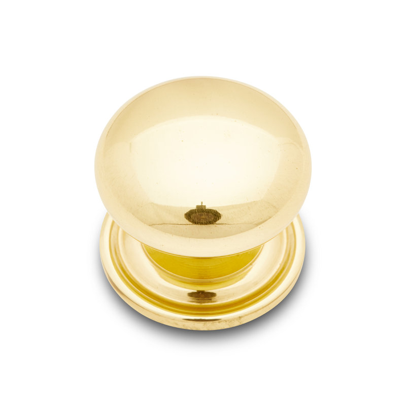 CK Series Mushroom Knob, Large, Polished Brass