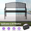 Banc de jardin à dossier haut en lattes d'acier Pettit 50 po, causeuse de patio, banc de parc