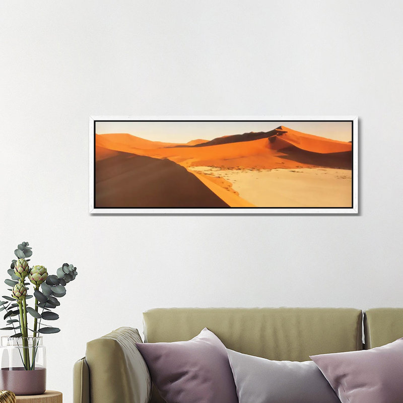 Desert Namibia by Panoramic Images - Panoramic Gallery-Wrapped Canvas Giclée on Canvas, White Floater Frame
