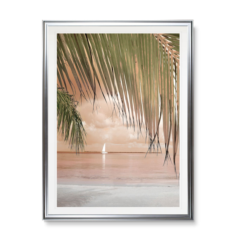 « west coast paradise », impression, H 24 po x l 20 po x P 1,5 po, Cadre argenté