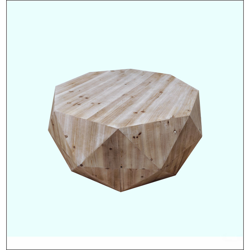 38.58"Three-dimensional Embossed Pattern Design American Retro Style Coffee Table