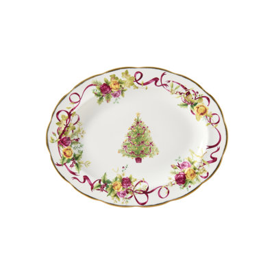 Holiday OCR Xmas Tree Ovl Plattr 33cm/13in