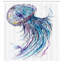  Aqua Colours Creative Single Shower Curtain-1180017134