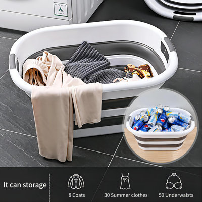 Plastic Laundry Basket with Handles