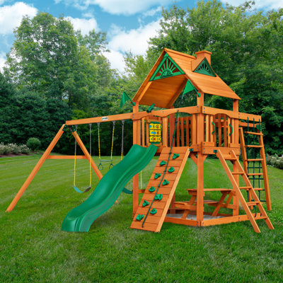 Navigator Swing Set with Wood Roof - Professional Installation Available