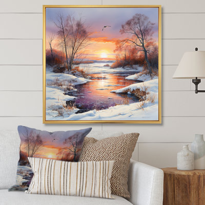 Charme du lever du soleil en hiver