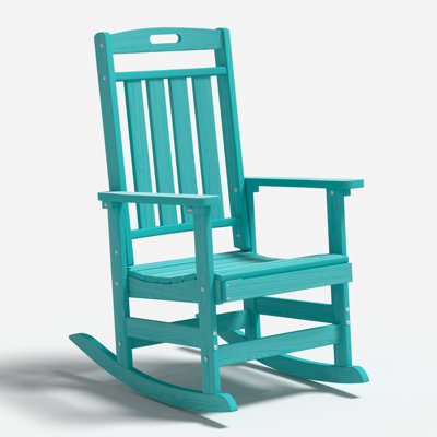 All-Weather HDPE Rocking Chair – Heavy-Duty Outdoor Patio Rocker with High Back for Ultimate Comfort – Perfect for Porch, Lawn & Garden