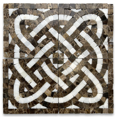 Carreau de mosaïque en marbre 4 po x 4 po