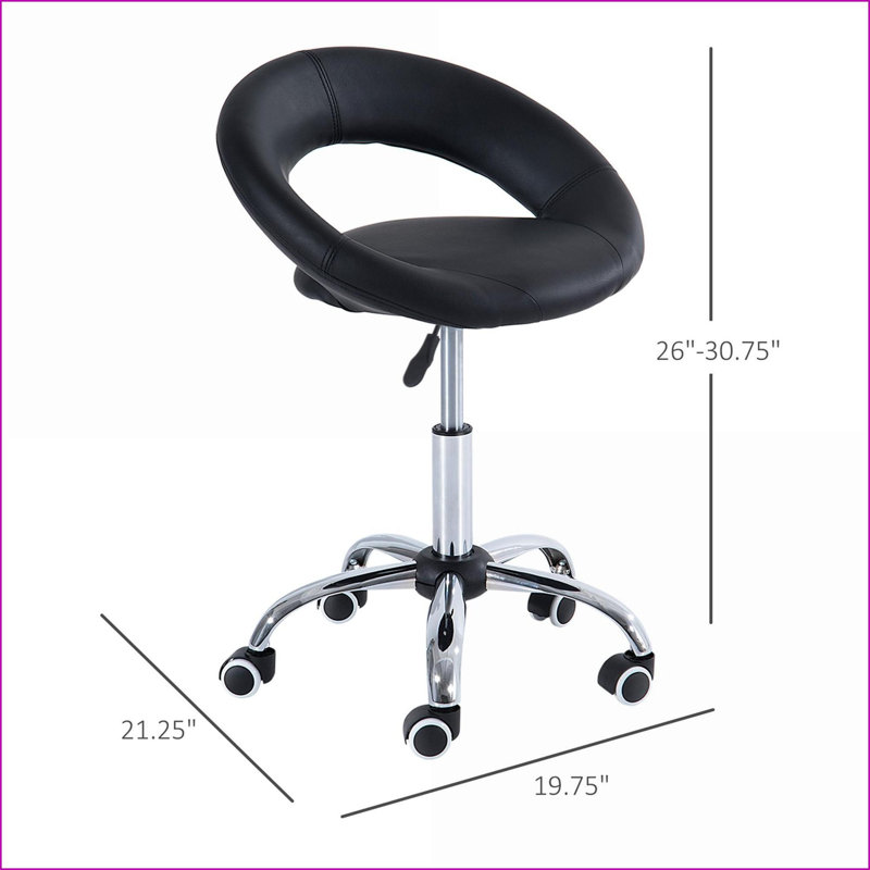 Fauteuil roulant à hauteur réglable avec tabouret Salon Coussin en mousse | Noir | Similicuir