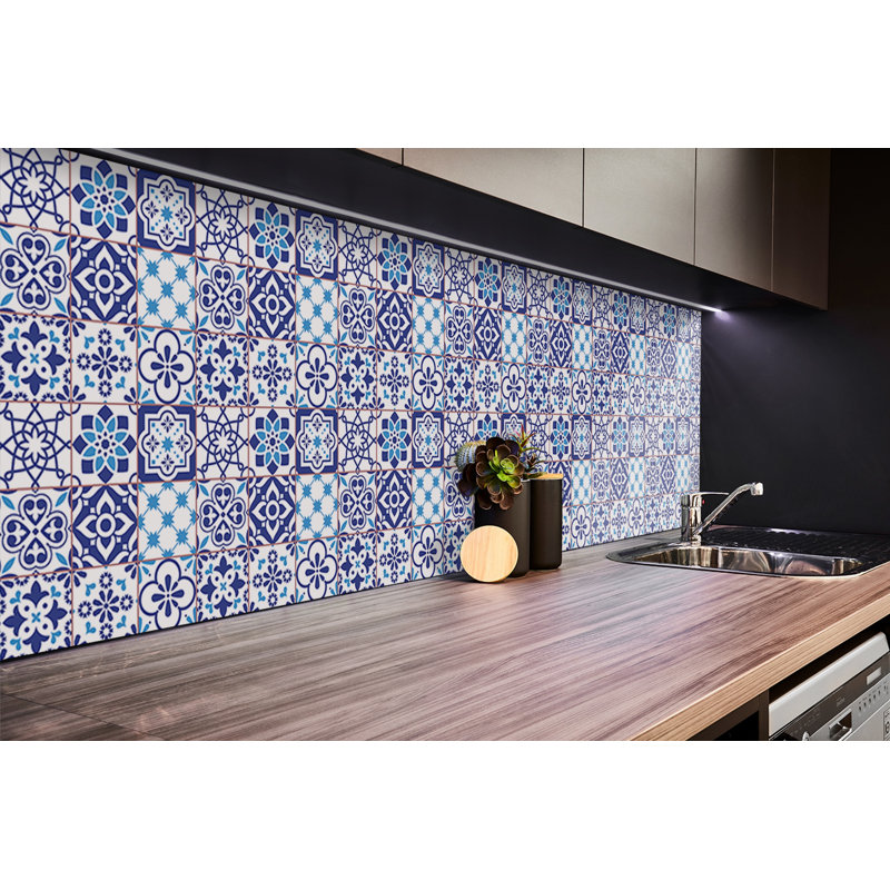 Sticker Self Adhesive Vinyl Splashback 39,37x19,68 Inch Wall Stickers Tile Peel and Stick Wall Tiles