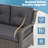 Wicker Rattan Swivel And Gliding Patio Wicker Chairs With Table (6Pcs, Beige)-210984247-210984242