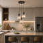3 - Light Matte Black Cylinder Pendant