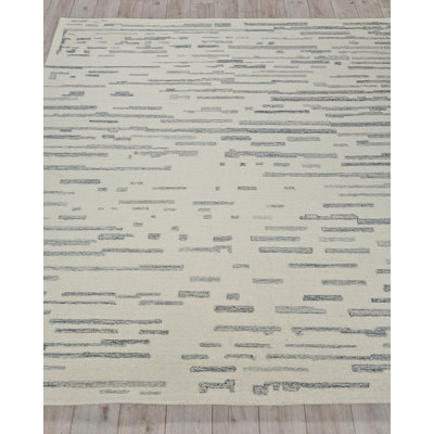 Exquisite Rugs Carmel Handmade Hand-Tufted New Zealand Wool On Canvas Ivory/Gray Area Rug