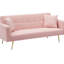 Canapé-lit 71,7 po en molleton beige-1474604485
