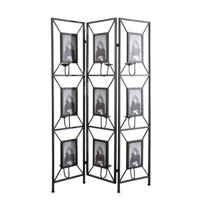 47.2'' W x 71'' H 3 - Panel Metal Folding Room Divider
