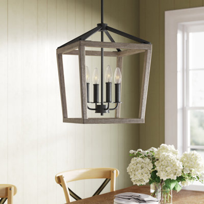 Icarus 4-Light Dimmable Lantern Geometric Chandelier