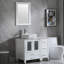 Ensemble de meuble-lavabo simple 36,6 po avec miroir Diem-1730061022