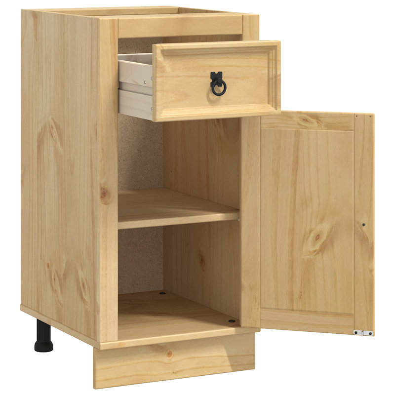 Vidaxl Cabinet With Storage SKI Honey Brown Solid Pine Wood Modern Furniture