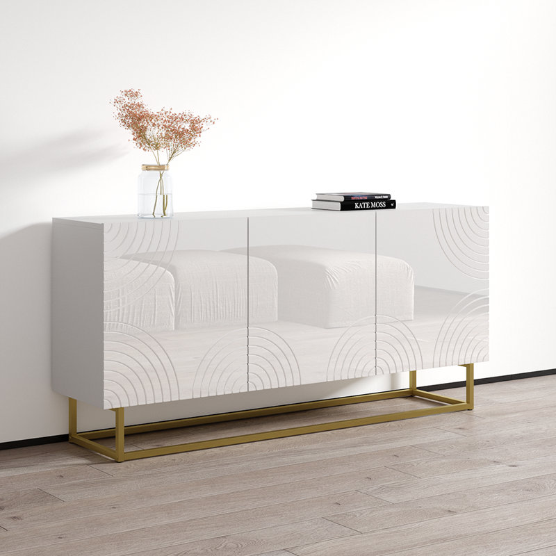 Pittsfield 63" Sideboard with High Gloss Finish, White