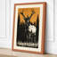 Deer in Silhouette Rustic - Wrapped Canvas-166350222-166350223