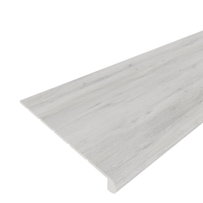 Everlux Premium Flooring Giselle Ice Gray 1 in. T x 11.81 in. W x 48.42 in. L Stair Tread