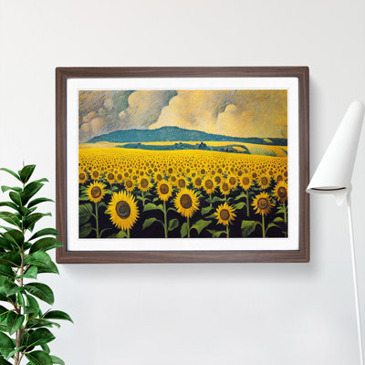 Shining Sunflower Field - Framed Print