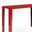 Watosi Console rouge en bois rouge avec finition ultrabrillante et accents noirs
