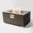 Outdoor Fire Table  Propane  Fire Pit Rattan Gas Fire Table, Gas Fire Table With Tile Tabletop