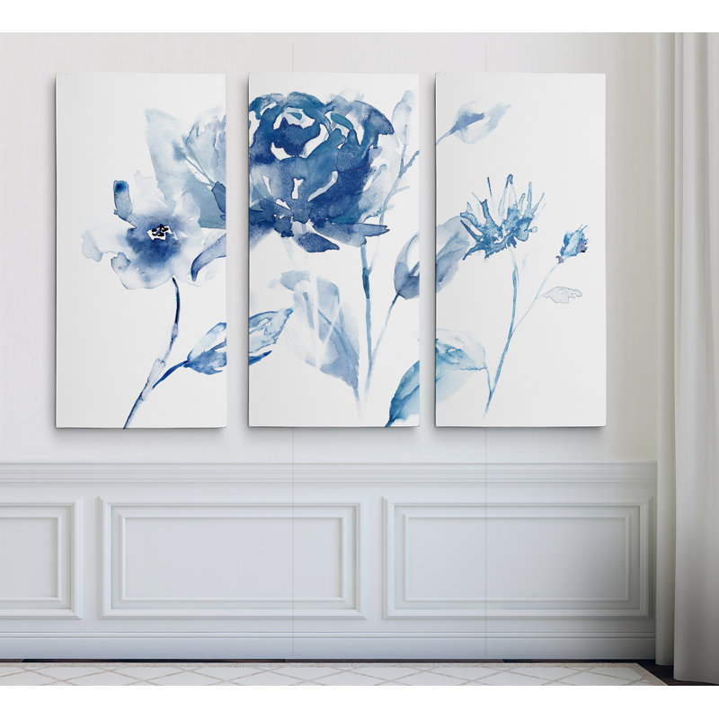 Translucide blues I-multi-pièces sur toile, H 32 po x l 48 po x P 1,5 po