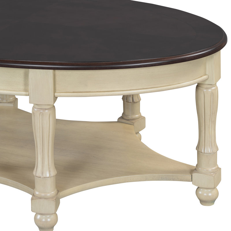 Table basse Dora, Noir / Beige