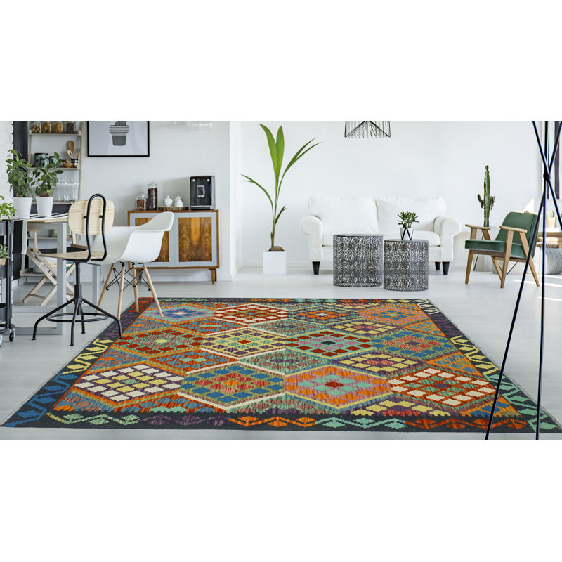 Flatweave Oscar Black Rug