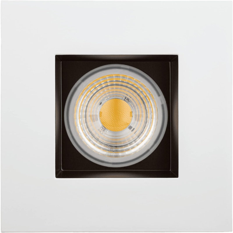 Ensemble d'éclairage encastré standard 4 po 15 watts à intensité variable et homologué IC, Noir / blanc
