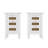 Wooden Nightstands Set Of 2 With Rattan-Woven Surfaces And Three Drawers