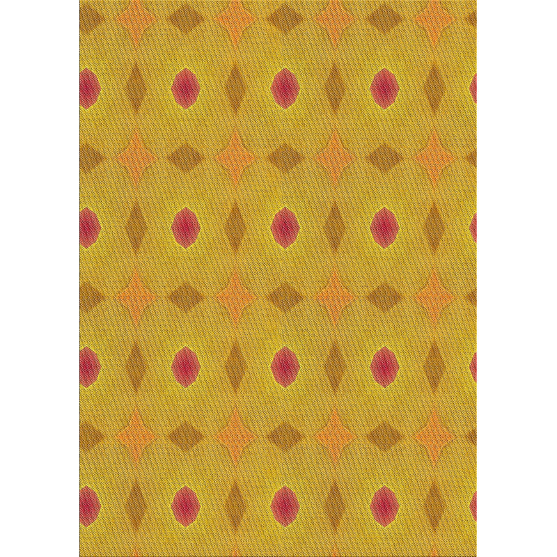 Tapis jaune en laine touffeté à la main Parisi