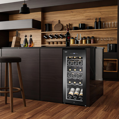 TAZPI 13.6'' 18 Bottle Single Zone Freestanding Wine Refrigerator