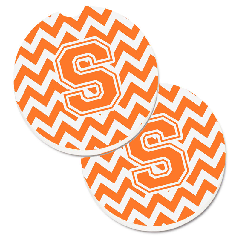 Sous-verre pour voiture, S, Blanc / orange