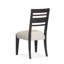 Table de salle à manger extensible à tréteaux avec 4 chaises d'appoint et 2 chaises d'appoint rembourrées-124445778