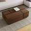 Table basse rectangulaire à plateau coulissant avec 2 tiroirs et 2 espaces de rangement cachés pour le salon 47,2 "seulement la table, pas de chaises.-1539165770